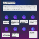 وب کم مدل  4K 12 MP 20X Zoom Dual Lens Auto Focus